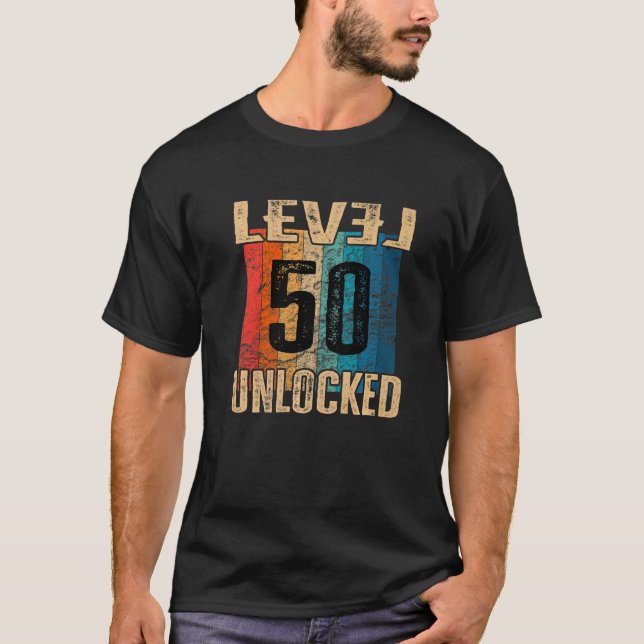 Camiseta 50º Aniversário Nível de Vintagem Desbloqueada (Frente)