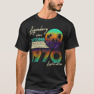 Camiseta 50º Aniversário Oferece aos Homens 50 Legendários