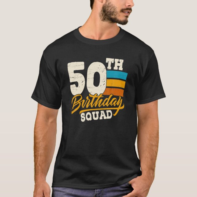 Camiseta 50º Aniversário Para Grupo Esquadrão - 50 Anos Vin (Frente)