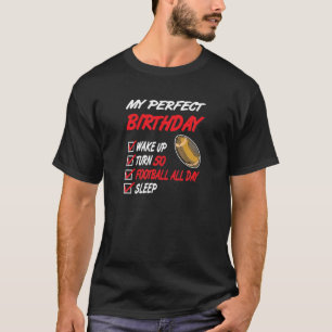 Camiseta 50º Aniversário Perfeito Futebol De 50 Anos, Troph