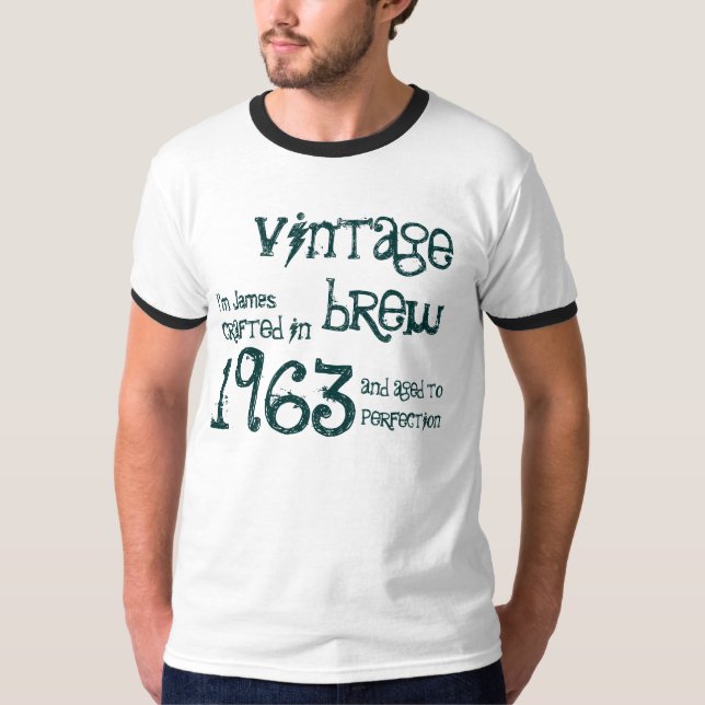 Camiseta 50º aniversário Presente 1963 Vintage Brew G234 (Frente)