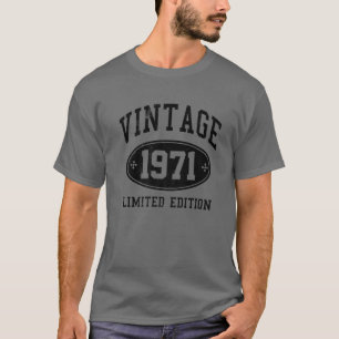 Camiseta 50º Aniversário Presente 50 Anos Vintage 1971 Limi