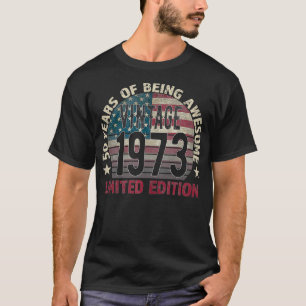 Camiseta 50º Aniversário Presente Homens Vintage 1973 50 An