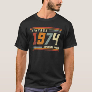 Camiseta 50º aniversário Presente Vintage 1974 Homens Mulhe