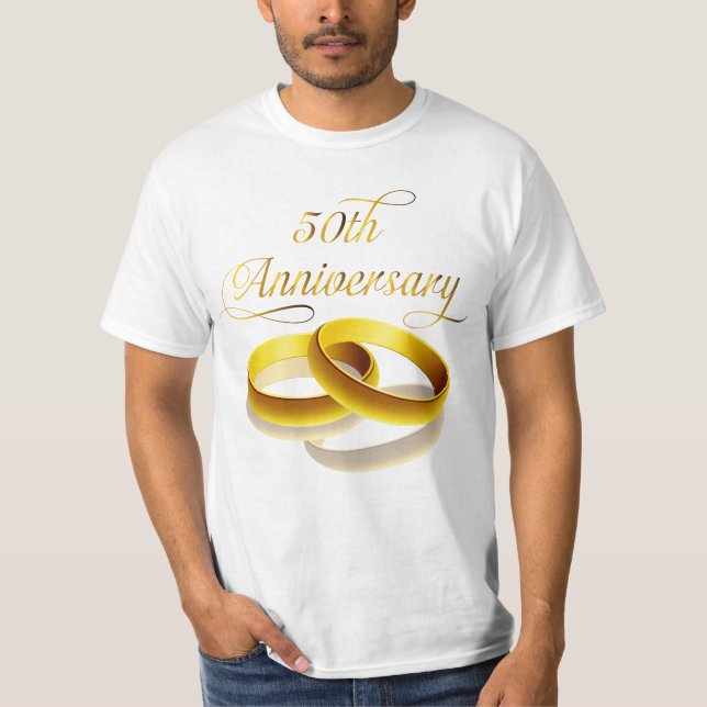 Camiseta 50º aniversário | Script Dourado (Frente)