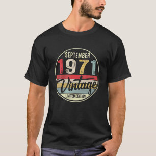 Camiseta 50º Aniversário Setembro 1971 Decorações 50 An