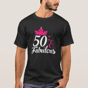 Camiseta 50º Aniversário T Incrível 50 E Fabuloso 50 Anos O