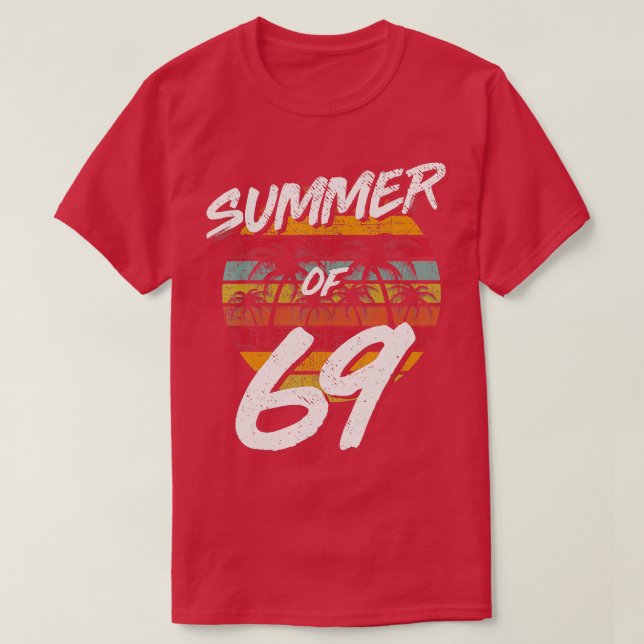 Camiseta 50º aniversário Verão de 69 presentes Pai da mãe (Frente do Design)