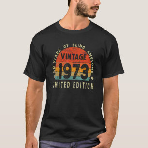 Camiseta 50º Aniversário Vintage 1973 50 anos 1