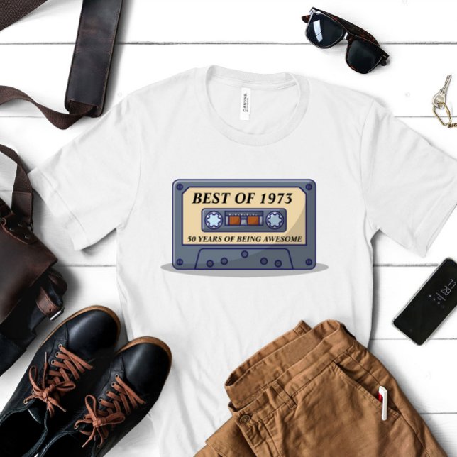 Camiseta 50º Aniversário Vintage 1973 Presente (Criador carregado)