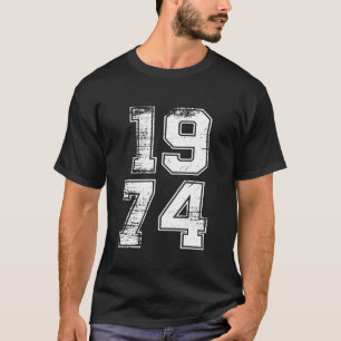 Camiseta 50º Aniversário Vintage 1974 50 Anos Para Mulheres