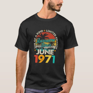 Camiseta 50º Aniversário Vintage Junho De 1971 50 Anos