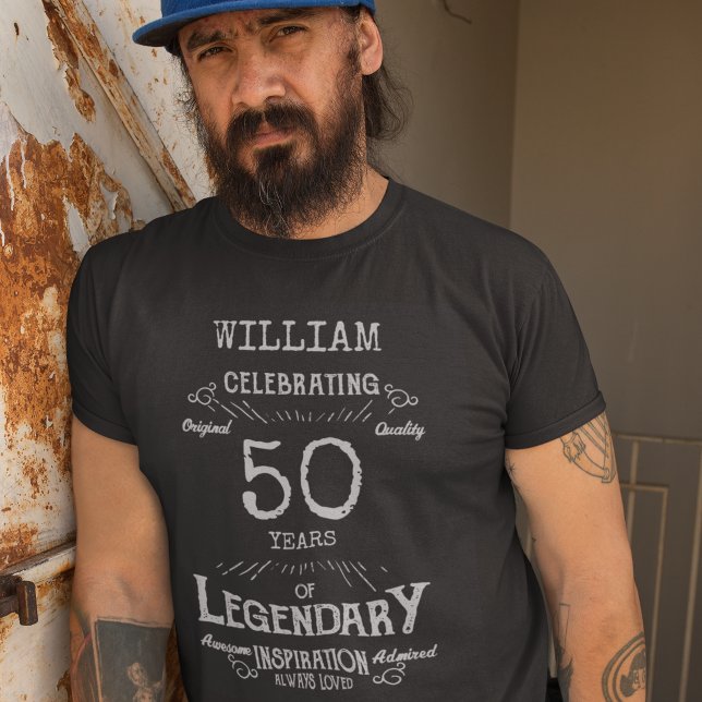 Camiseta 50º Apelido de Legenda de Aniversário (Criador carregado)