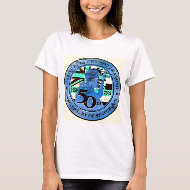 Camiseta 50º emblema de celebração do estado (Frente)