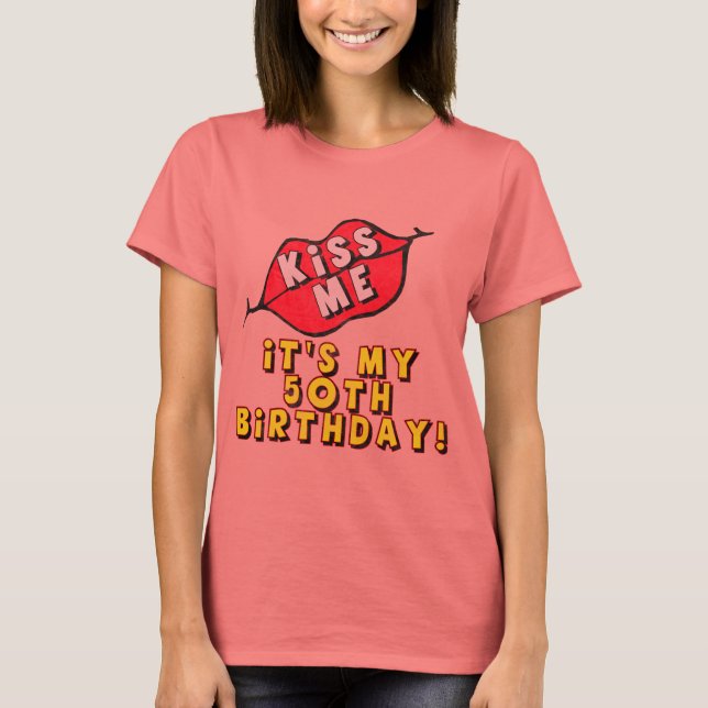 Camiseta 50º presente de aniversário (Frente)