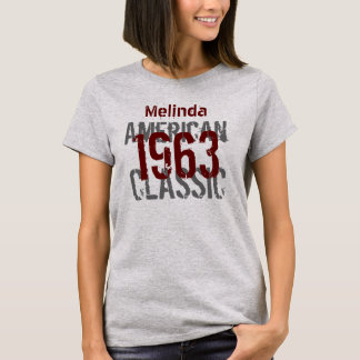 Camiseta 50º presente de aniversário de 1963 clássico ameri