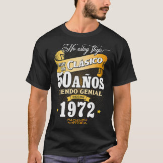 Camiseta 50º presente de aniversário para ele em espanhol,