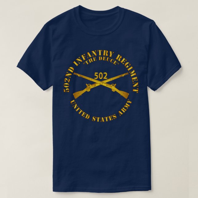 Camiseta 502ª Infância Regt The Deuce Infantry Br (Frente do Design)