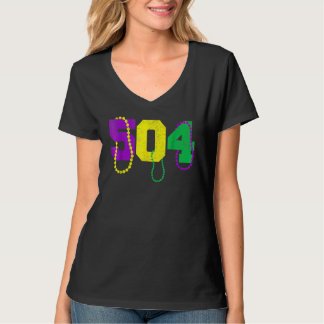 Camiseta 504 Beads Funny Mardi Gras New Orleans Carnival Fe