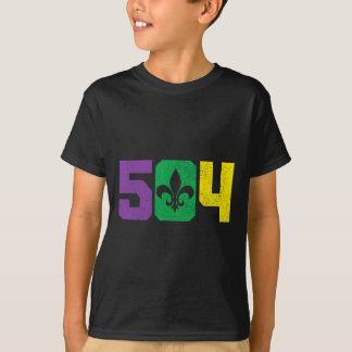 Camiseta 504 Código de Área Pride Nola Nova Orleans Louisia