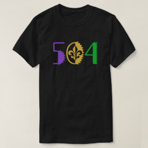 Camiseta 504 Mardi Gras New Orleans Louisiana