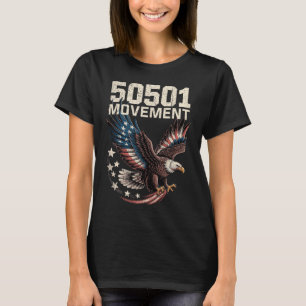 Camiseta 50501 Bandeira Americana Em Águia De Voo Com Estre