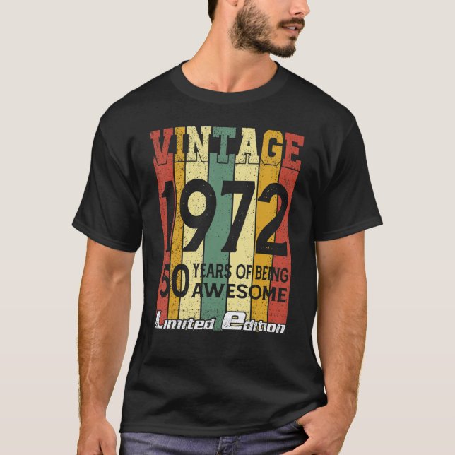 Camiseta 50. º Aniversário 1972 50 Anos De Esforço 50 Y (Frente)