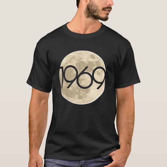 Camiseta 50.º Aniversário Apollo 11 1969 Aterrissagem à Lua (Frente)