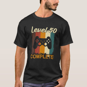 Camiseta 50.º Aniversário Do Gam Retro Nível 50 Concluído