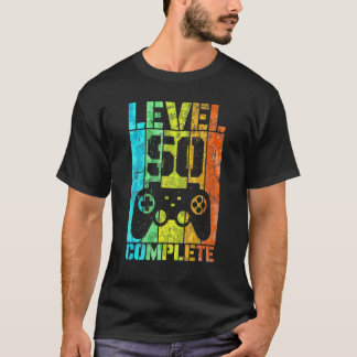 Camiseta 50.º Aniversário Nível de Jogador Completo 50 Anos