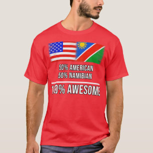 Camiseta 50 American 50 Namibian 100 Admirável Presente par