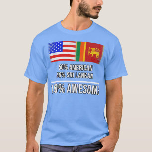 Camiseta 50 americano 50 Sri Lanka 100 Presente Incrível pa