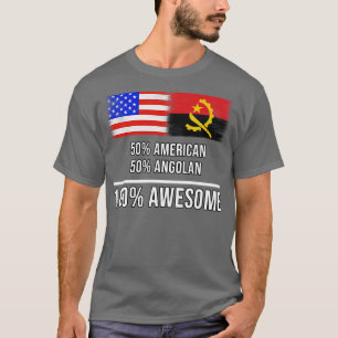 Camiseta 50 americanos 50 angolanos 100 Presente Incrível p