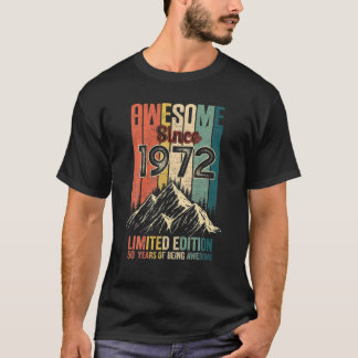 Camiseta 50 Aniversário Oferece Excelente Desde 1972 Limite