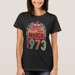 Camiseta 50 anos 50º aniversário Vintage Retro Março 19