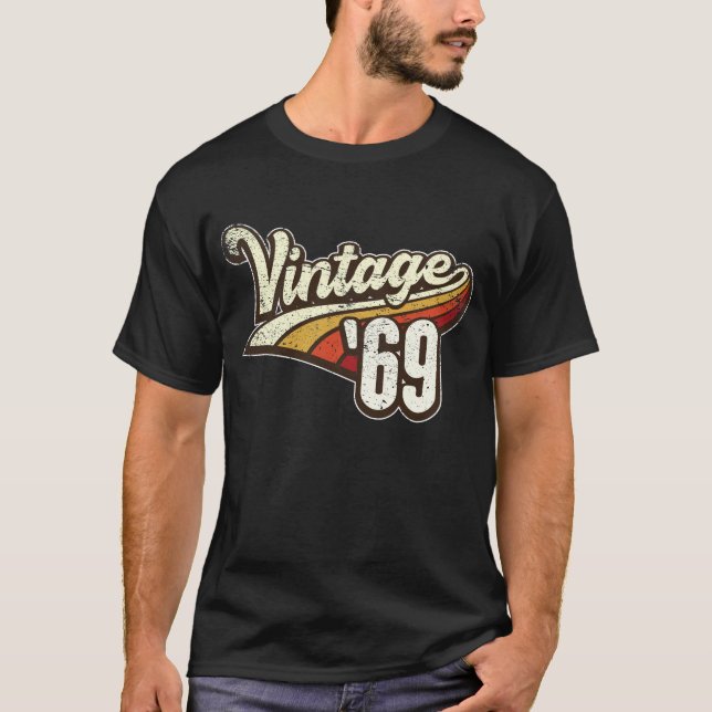 Camiseta 50 anos 50. Aniversário presente com Gráfico Retro (Frente)
