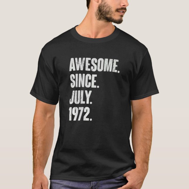 Camiseta 50 anos 50 anos Aniversário fantástico desde julho (Frente)