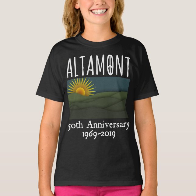 Camiseta 50 Anos De Altamont Speedway Free Concert 1969 (Frente)