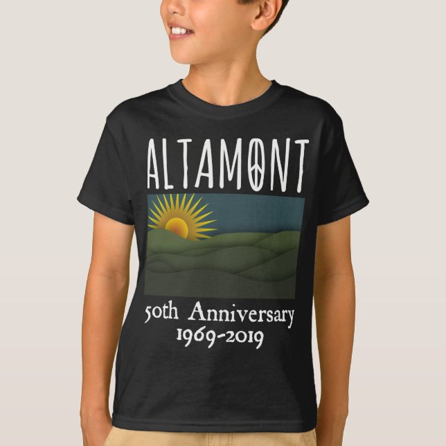 Camiseta 50 Anos De Altamont Speedway Free Concert 1969 (Frente)