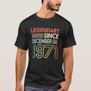 Camiseta 50 anos de antiguidade desde dezembro de 1971 50º