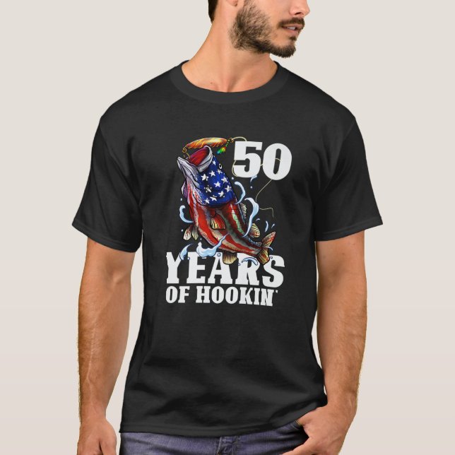 Camiseta 50 Anos De Gancho Engraçado, A América Bass. (Frente)