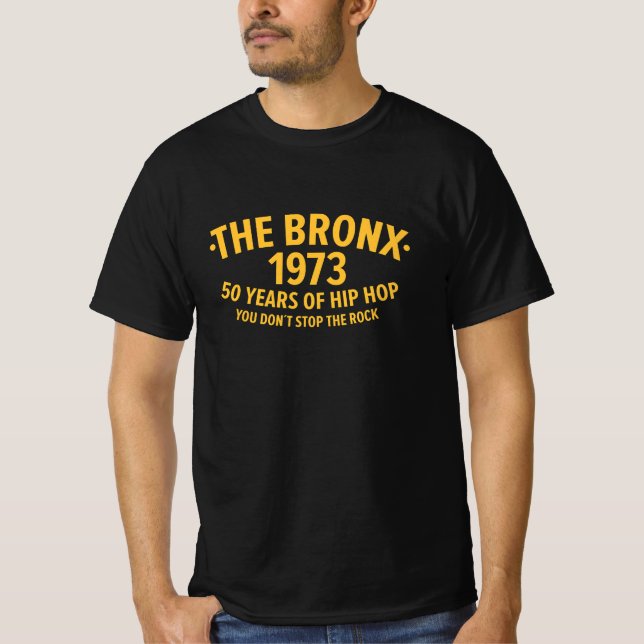 Camiseta 50 anos de hip hop - New York Bronx 1973 (Frente)