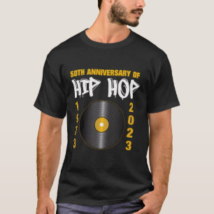 Camiseta 50 Anos De Hip Hop Vinil Retro 50.º Aniversário Ce