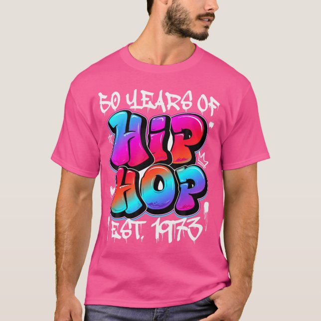 Camiseta 50 Anos De Idade 50 Anos De Grafite De Hip Hop (Frente)
