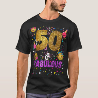 Camiseta 50 Anos De Idade 50 E Fabuloso Desde 1972 50º Nasc