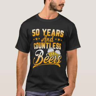 Camiseta 50 Anos De Idade 50.O Aniversário E Inúmeras Cerve