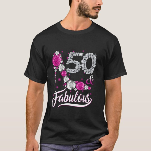 Camiseta 50 Anos De Idade E Feliz 50º Aniversário (Frente)