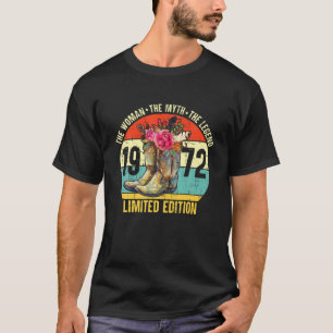 Camiseta 50 anos de idade Edição Limitada de 1972 Cowboy