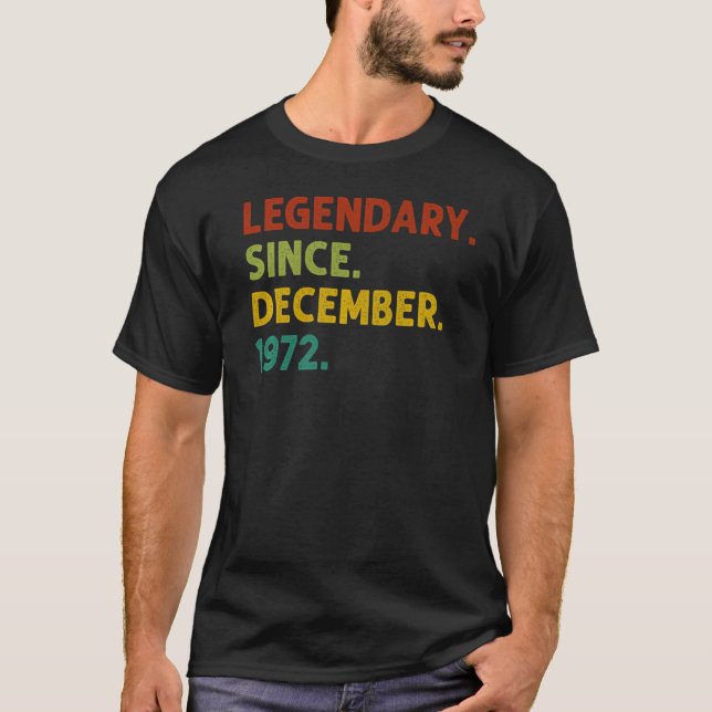 Camiseta 50 Anos De Legenda Desde Dezembro De 1972 50º Nasc (Frente)