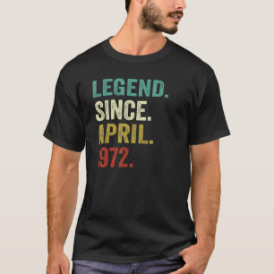 Camiseta 50 anos de lenda desde abril de 1972 50º aniversár